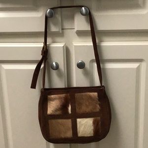 Leather Calf hair handbag